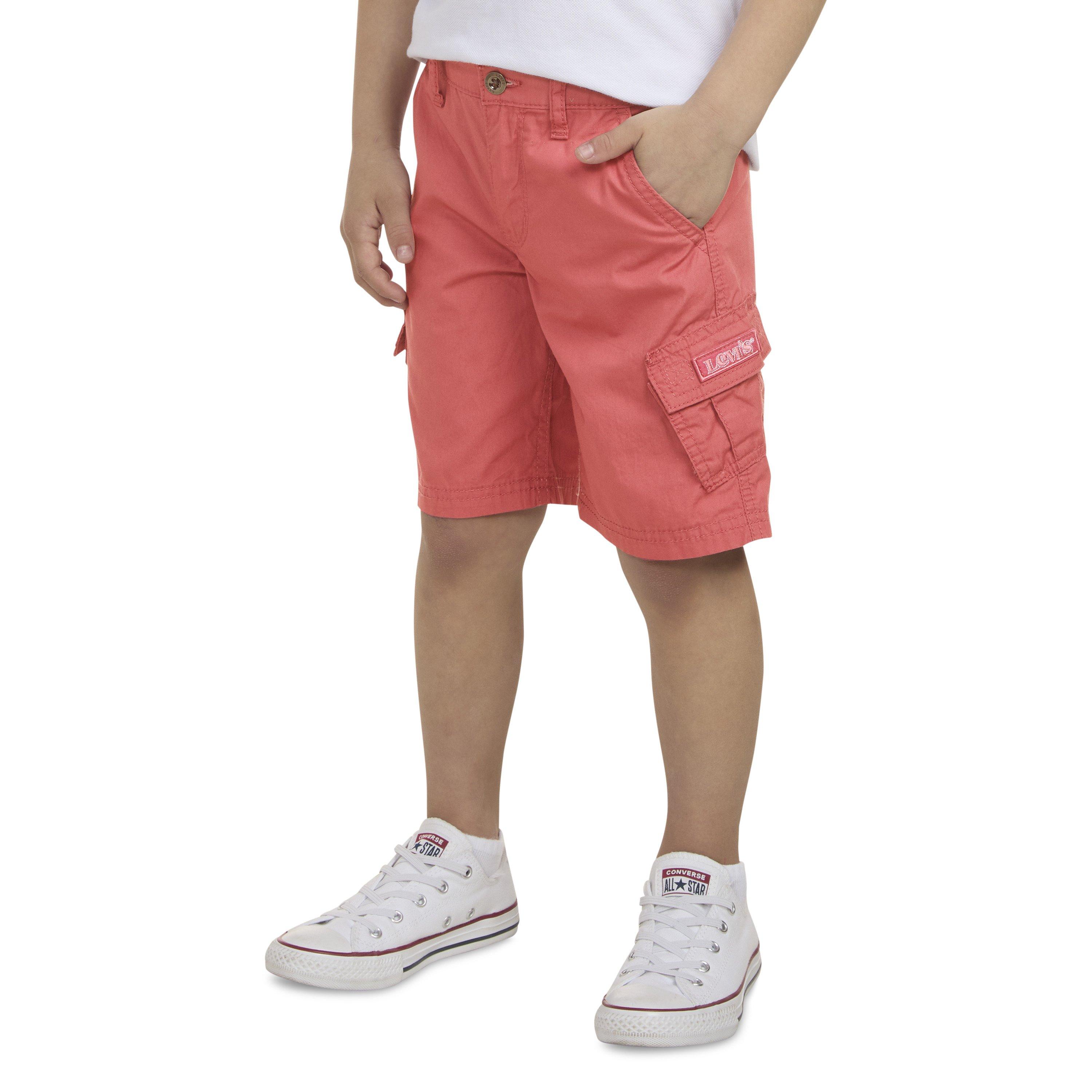 Levi's Red Tab Relaxed Little Boys' Red Cargo Shorts - RED